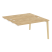 Стол-приставка двойной на деревянных опорах Onix Wood OW.D.SPR-3.7 1380x1475x750 (Тиквуд Светлый/Дуб Темный)