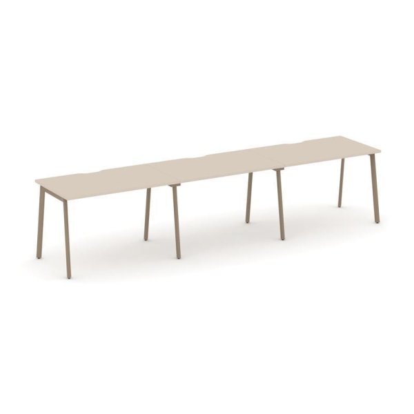 Рабочая станция 3 места ES.RS-3.2-VP (3540х730х750) (Капучино/Металл Латте)