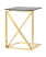 Журнальный стол 40*40 КРОСС золото стекло smoke (Журнальный стол Кросс золотой)