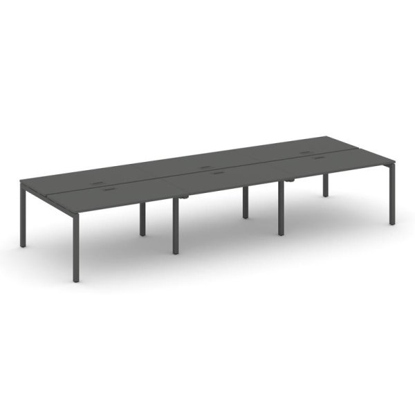 Рабочая станция 2-х сторонняя SN-5P.DRS-062 (3540х1232х750) (Антрацит/Металл Антрацит)