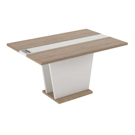 Элемент стола переговоров с кабель-каналом Asti AST339701 1400x1000x750 (Вяз/белый)