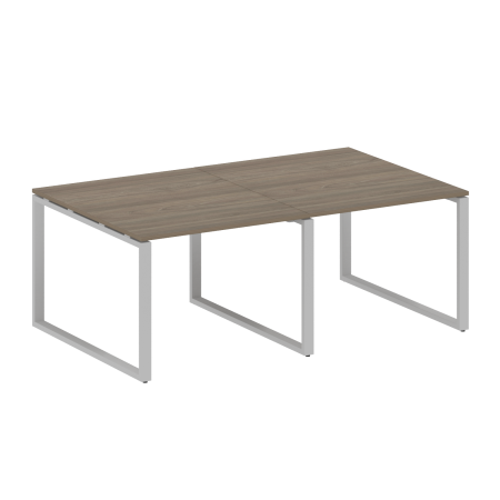 Переговорный стол 2 столешницы Metal System Style БО.ПРГ-2.1 2000x1235x750 (Вяз/Серый металл)