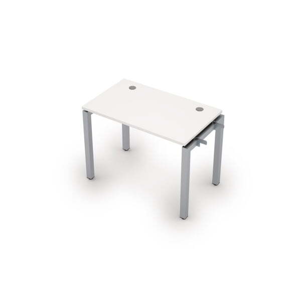 6МБН.5167  Линейная бенч-система, начальный модуль (1000x600x750) (Белый/Алюминий матовый)