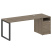Рабочая станция Metal System Style БО.РС-СТП1.4 1812x720x750 (Дуб Наварра/Серый металл)