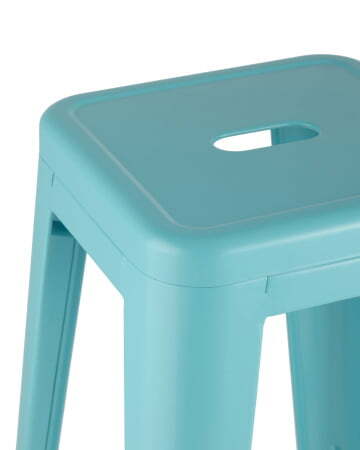 Стул барный TOLIX голубой матовый (Стул барный Tolix голубой матовый)