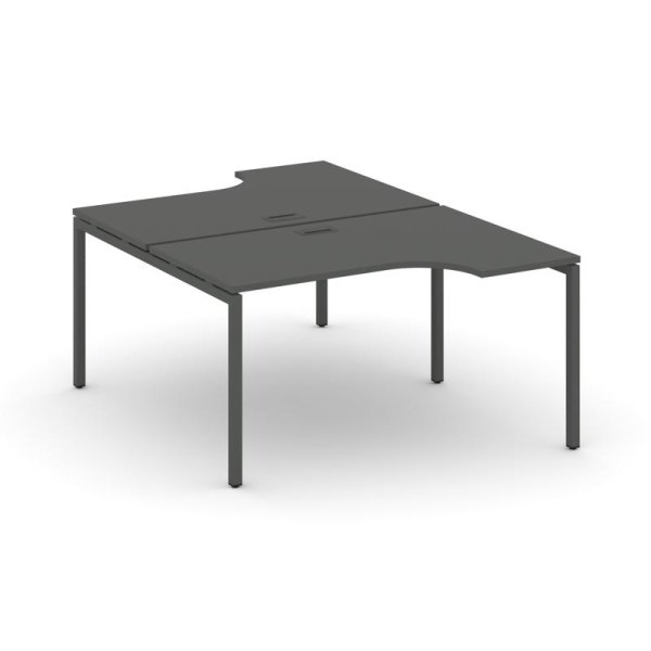 Рабочая станция эргономичная SN-4P.DRPA-001 (1380х1232/1992х750) (Антрацит/Металл Антрацит)