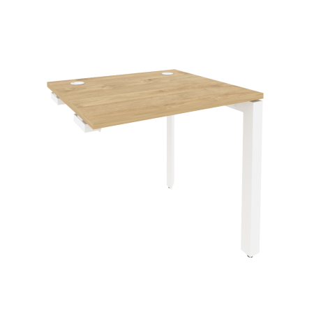 Стол-приставка на П-образном м/к к опорным элементам Onix O.MP-SPR-0.7 780x720x750 (Тиквуд Светлый/Белый Металл)