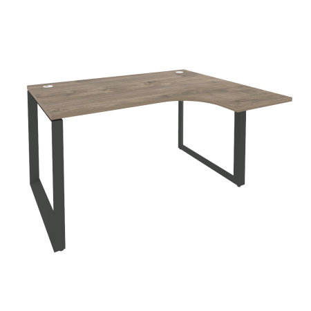 Стол эргономичный правый на О-образном м/к Onix O.MO-SA-3R 1380x1180x750 (Тиквуд Темный/Черный металл)