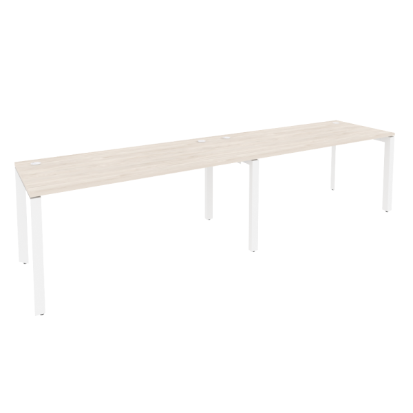 Рабочая станция на П-образном м/к Onix O.MP-RS-2.4.7 3160x720x750 (Денвер Светлый/Белый Металл)