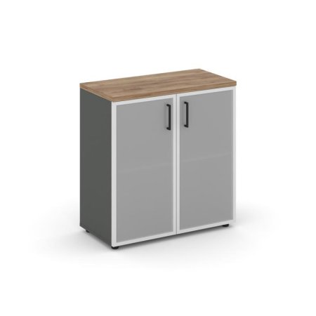 Шкаф низкий широкий SN.STS.E-303 (796х400х833) (Антрацит/Дуб Табак/Сатин)