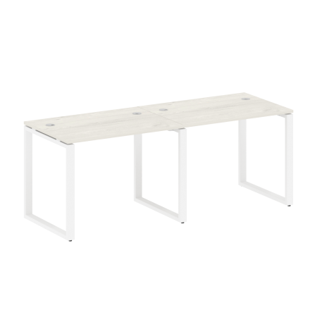 Рабочая станция Metal System Style БО.СМ-2.1 2000x720x750 (Дуб Наварра/Белый металл)