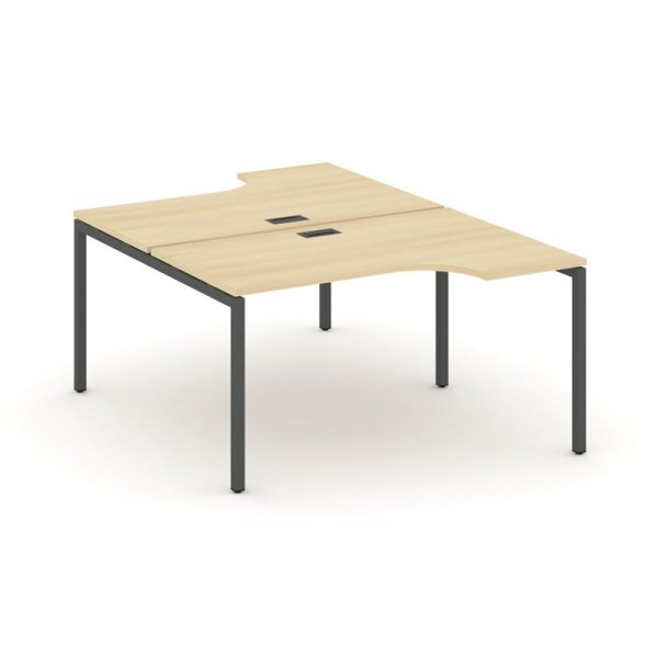 Рабочая станция эргономичная SN-4P.DRPA-001 (1380х1232/1992х750) (Акация Лорка/Металл Антрацит)