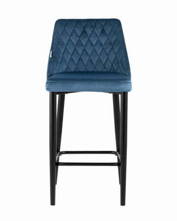 Стул полубарный Диего велюр пыльно-синий (Стул полубарный Диего синий)