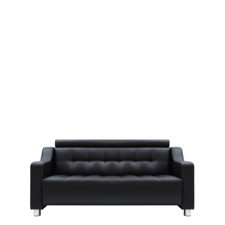 Диван офисный Неаполь (А-04) 2-х местный (Черный)