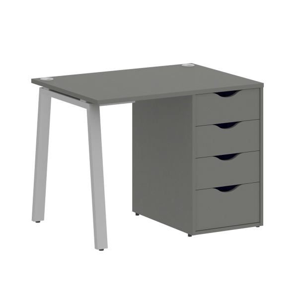 Стол письменный VR.SP-3-98.4.A 980x720x750 (Металлик/Серый Металл)