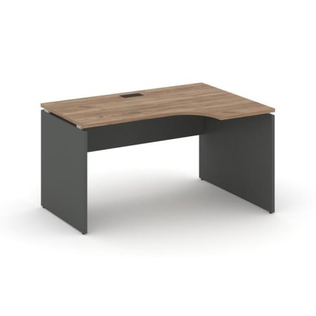 Стол рабочий эргономичный SN-D.SPA-001(R) (1380х600/980х750) (Дуб Табак/Антрацит)