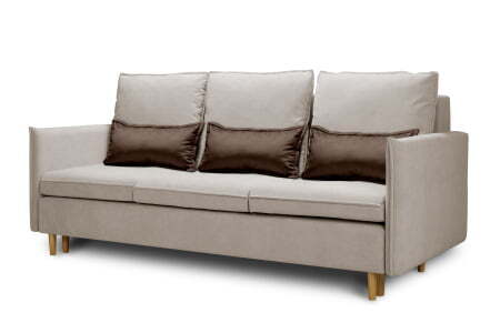 Диван 3-местный раскладной Oliver (2120x1000x960) Бежевый (Бежевый)