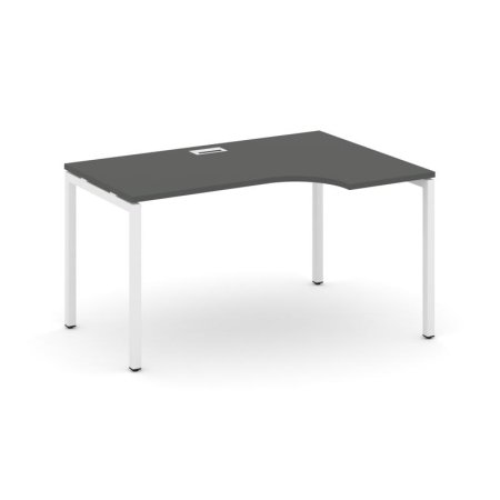 Стол рабочий эргономичный SN-4P.SPA-021(R) (1380х800/980х750) (Антрацит/Металл Белый)