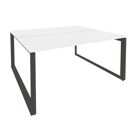 Рабочая станция на О-образном м/к Onix O.MO-D.RS-2.4.7 1580x1475x750 (Белый Бриллиант/Черный металл)