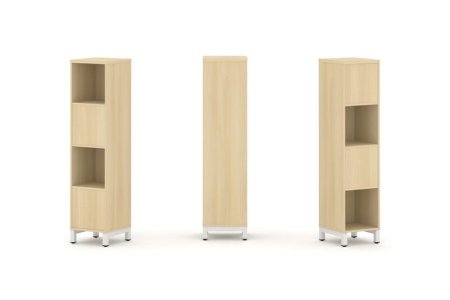 Набор стеллажа 2-х сторонний, 4 яруса SN.NSD-411 (387х400х1615) (Акация Лорка/Металл Белый)