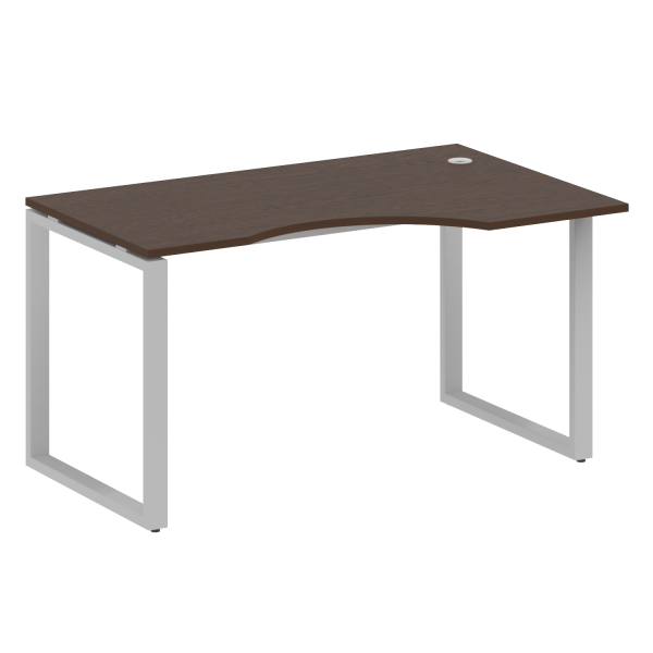 Стол криволинейный правый Metal System Style БО.СА-2 Пр 1400x900x750 (Венге Цаво/Серый металл)