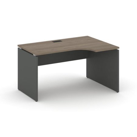 Стол рабочий эргономичный SN-D.SPA-001(R) (1380х600/980х750) (Вяз Благородный/Антрацит)