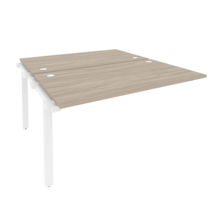 Наборный элемент рабочей станции на м/к Onix O.M-2.NRS-3.8 1380x1635x750 (Дуб Аттик/Белый Металл)