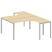 Рабочая станция криволинейная Metal System Style БП.РАС-СА-2.4 1600x2435x750 (Дуб Наварра/Серый металл)