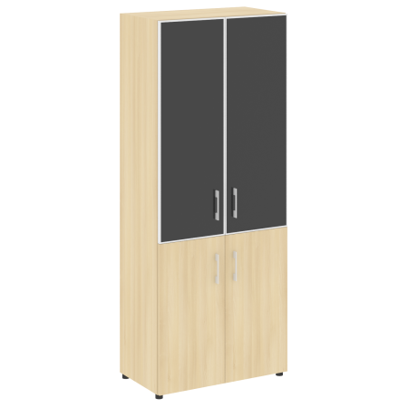 Шкаф для документов со стеклом черным LT.ST-1.2 R Black (Акация Лорка)