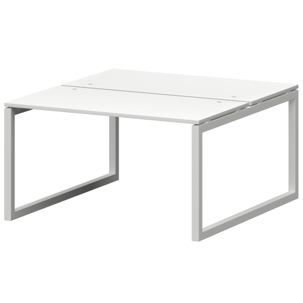 Бенч двойной на металлокаркасе Смарт СМС2-О-12К.149.Пр50 1200x1496x750 (Белый/Белый)