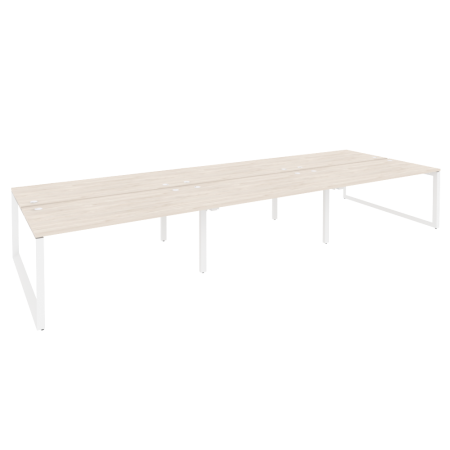 Рабочая станция на О-образном м/к Onix O.MO-D.RS-6.4.8 4740x1635x750 (Денвер Светлый/Белый Металл)