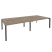 Рабочая станция на П-образном м/к Onix O.MP-D.RS-4.4.7 3160x1475x750 (Тиквуд Темный/Белый Металл)