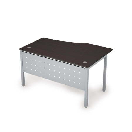6МК.022 Стол криволинейн.лев. (1400x900x750) (Венге/Алюминий матовый)