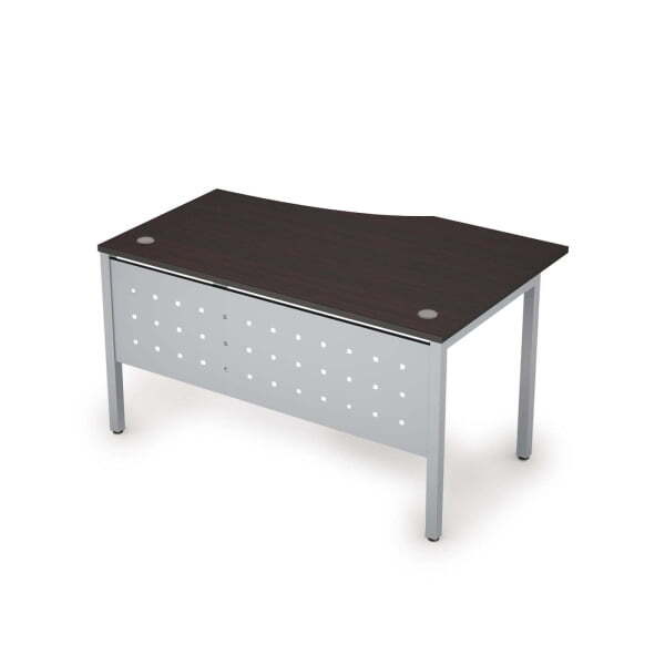 6МК.022 Стол криволинейн.лев. (1400x900x750) (Венге/Алюминий матовый)