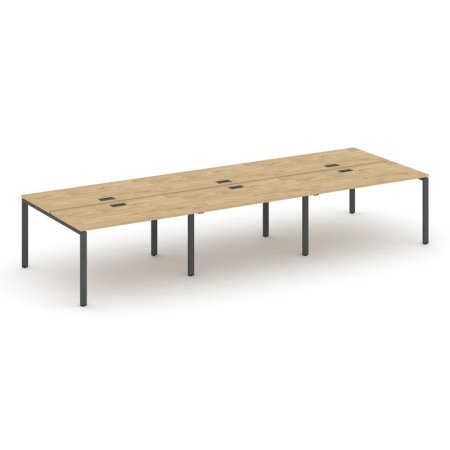 Рабочая станция 2-х сторонняя SN-6P.DRS-082 (3540х1632х750) (Тиквуд Светлый/Металл Антрацит)