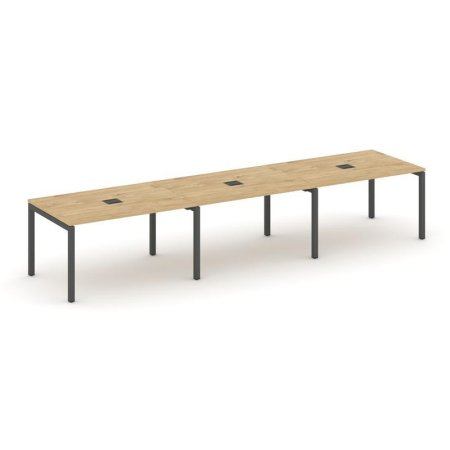 Стол переговорный SN-5P.SPRG-023 (4410х980х750) (Тиквуд Светлый/Металл Антрацит)