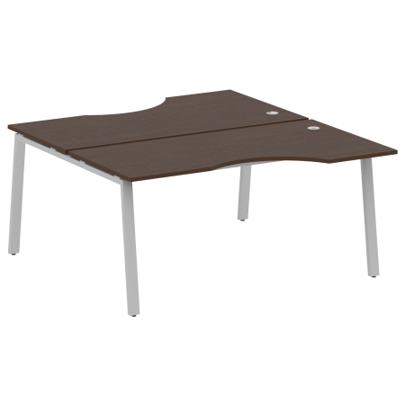 Рабочая станция криволинейная Metal System Style БА.РАС-СА-2.1 1600x1835x750 (Венге Цаво/Серый металл)