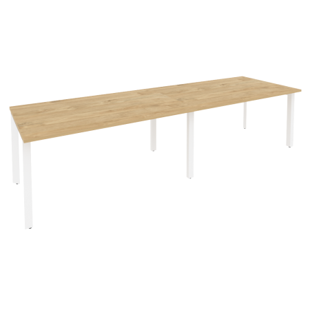 Стол переговорный Onix O.MP-PRG-2.4 3160x980x750 (Тиквуд Светлый/Белый Металл)