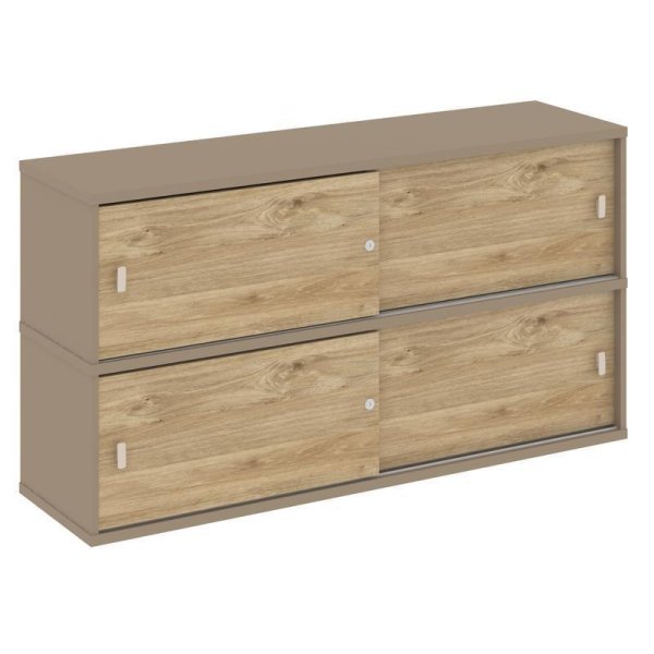 Надставка на 2 тумбы высокая ES.NV-2.1 (1500х410х795) (Латте/Тиквуд Светлый)