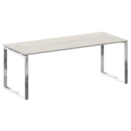 Стол рабочий руководителя на О-обр. м/к 2000x800x750 (Дуб Наварра/Нерж. Сталь)