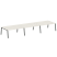 Рабочая станция на 6 рабочих места на А-образном м/к Metal System Style БА.СМ-6.5 5400x1475x750 (Дуб наварра/Серый металл)