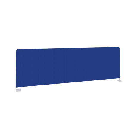 Экран тканевый боковой L1235мм Б.ТЭКР-123 1235x22x390 (Синий/Белый металл)