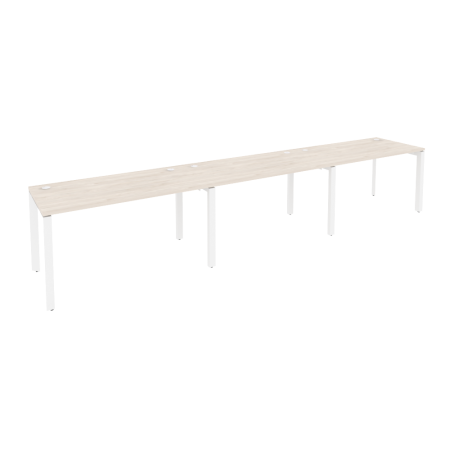 Рабочая станция на П-образном м/к Onix O.MP-RS-3.3.7 4140x720x750 (Денвер Светлый/Белый Металл)