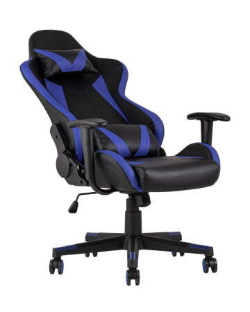 Кресло игровое TopChairs Gallardo синее (Геймерское кресло Gallardo синий)