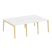Рабочая станция на деревянных опорах Onix Wood OW.D.RS-6.0.8 2340x1635x750 (Тиквуд Светлый/Дуб Темный)