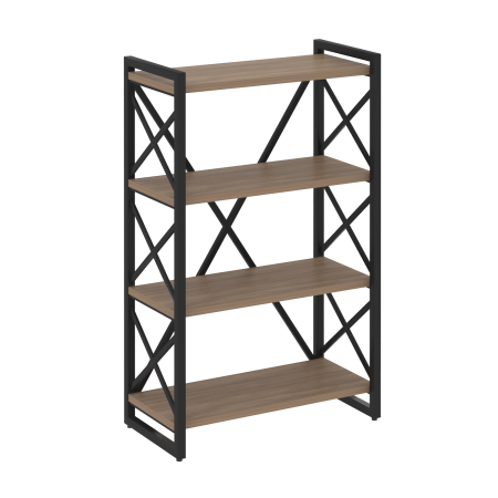 Стеллаж на регулируемых опорах-4 полки VR.L-MST.O-4.8 800x400x1280 (Дуб Аризона/Черный металл)