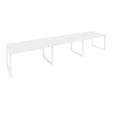 Стол переговорный Onix O.MO-PRG-3.3 4140x980x750 (Белый Бриллиант/Белый Металл)