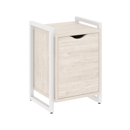 Тумба на регулируемых опорах с распашным фасадом VR.L-T2.O 500x460x719 (Денвер Светлый/Белый металл)