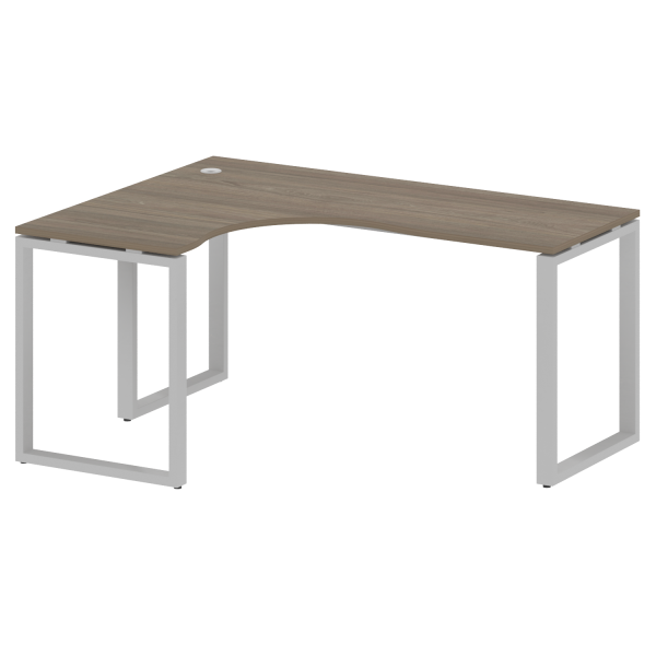 Стол криволинейный левый Metal System Style БО.СА-4 Л 1600x1200x750 (Вяз/Серый металл)