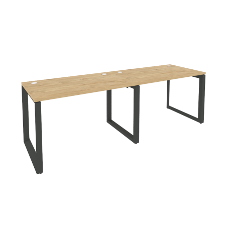 Рабочая станция на О-образном м/к Onix O.MO-RS-2.2.7 2360x720x750 (Тиквуд Светлый/Черный металл)